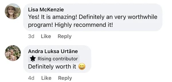 Facebook review from Lisa