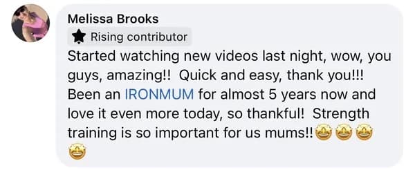 Facebook review from Melissa B.